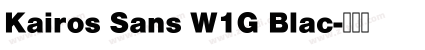 Kairos Sans W1G Blac字体转换